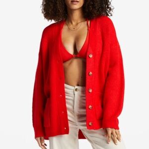 Billabong “So Chill” Cardigan | Red | Size Medium